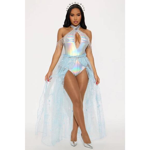 Fashion Nova Dresses & Skirts - NEW Silver Goddess Constellation Nymph Sexy Halloween Costume Size Small